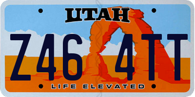 UT license plate Z464TT