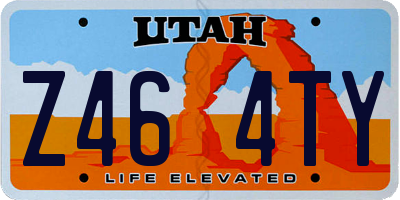 UT license plate Z464TY