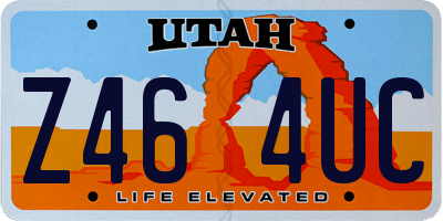 UT license plate Z464UC