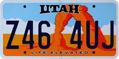UT license plate Z464UJ