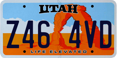 UT license plate Z464VD