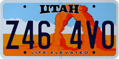 UT license plate Z464VO