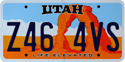 UT license plate Z464VS