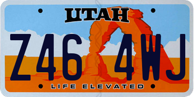 UT license plate Z464WJ