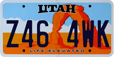 UT license plate Z464WK
