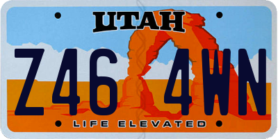 UT license plate Z464WN