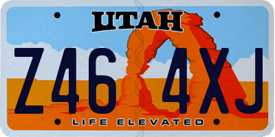 UT license plate Z464XJ
