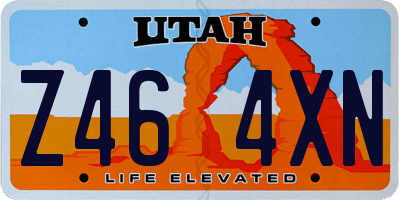 UT license plate Z464XN