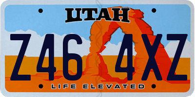 UT license plate Z464XZ