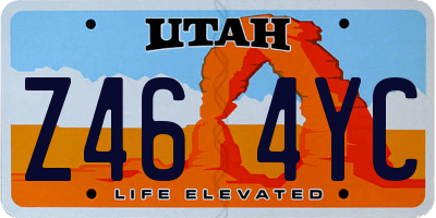UT license plate Z464YC