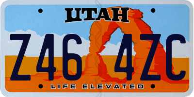 UT license plate Z464ZC