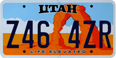 UT license plate Z464ZR