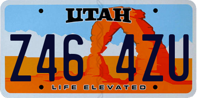 UT license plate Z464ZU