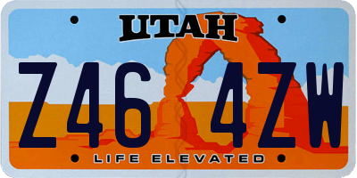 UT license plate Z464ZW