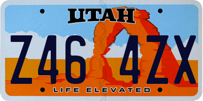 UT license plate Z464ZX