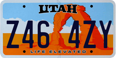 UT license plate Z464ZY