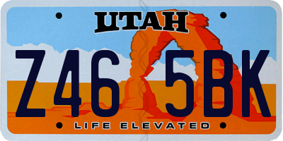UT license plate Z465BK