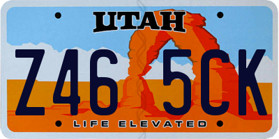 UT license plate Z465CK