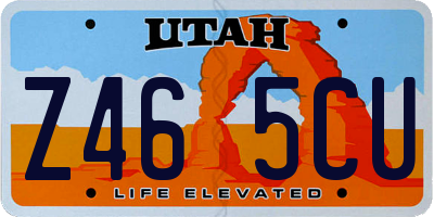 UT license plate Z465CU