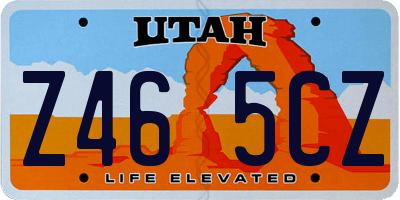 UT license plate Z465CZ