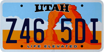 UT license plate Z465DI