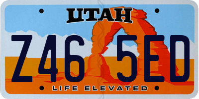 UT license plate Z465ED