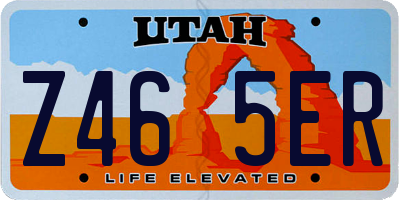 UT license plate Z465ER
