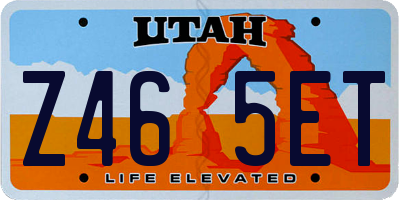 UT license plate Z465ET
