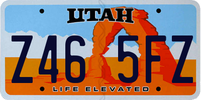 UT license plate Z465FZ