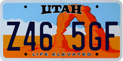 UT license plate Z465GF