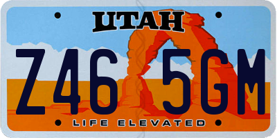 UT license plate Z465GM
