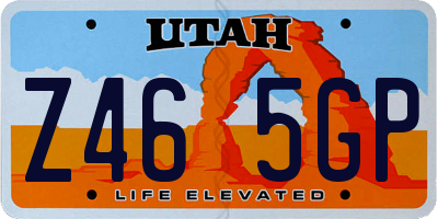 UT license plate Z465GP