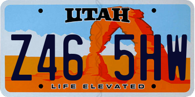 UT license plate Z465HW