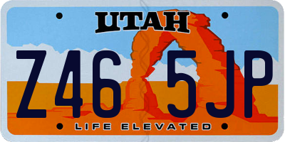 UT license plate Z465JP