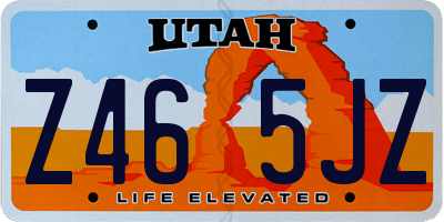 UT license plate Z465JZ