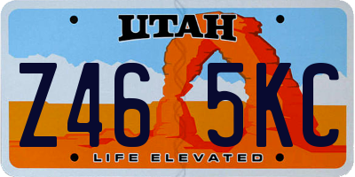UT license plate Z465KC