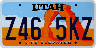 UT license plate Z465KZ