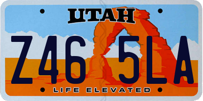 UT license plate Z465LA
