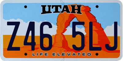UT license plate Z465LJ