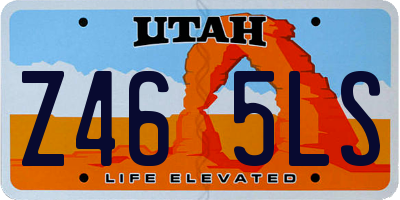 UT license plate Z465LS