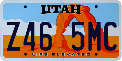 UT license plate Z465MC