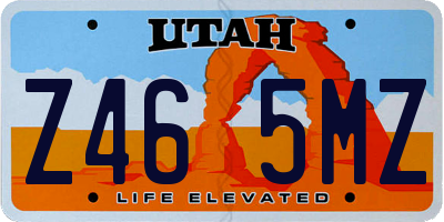 UT license plate Z465MZ