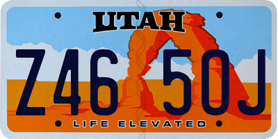 UT license plate Z465OJ