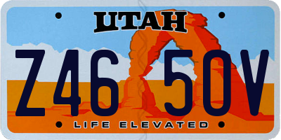 UT license plate Z465OV