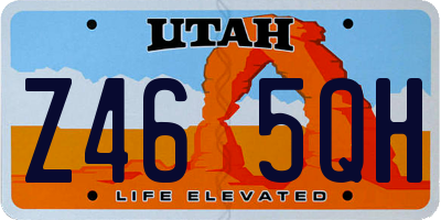 UT license plate Z465QH