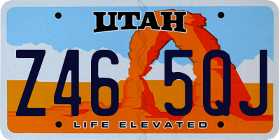 UT license plate Z465QJ