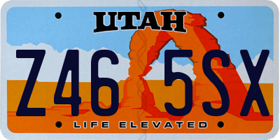 UT license plate Z465SX
