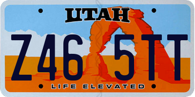 UT license plate Z465TT