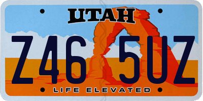 UT license plate Z465UZ