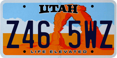 UT license plate Z465WZ